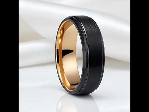 Vintage Black Tungsten Carbide Wedding Band