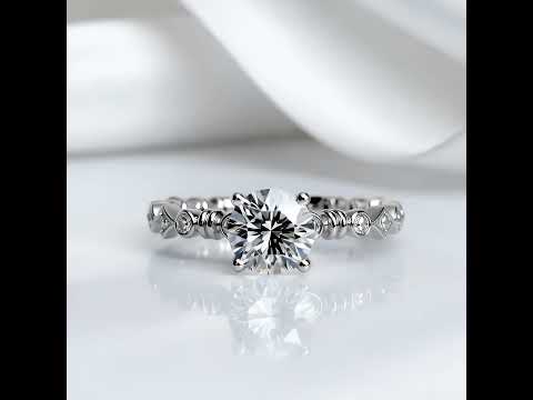 2.0 Ct Round Cut D Color Diamond Option Engagement Ring