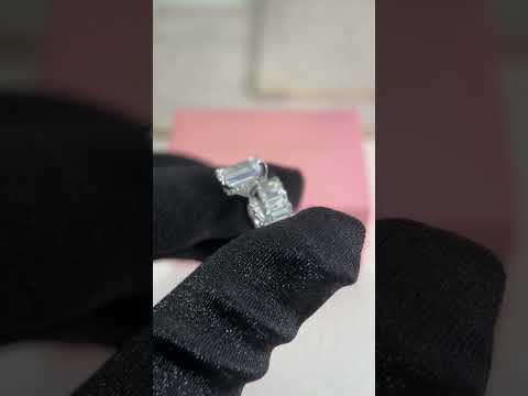 Emerald Cut Engagement Ring and Wedding Band