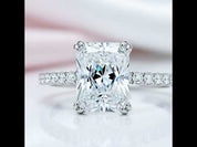 Elegant 3.0ct Radiant Cut Diamond Option Engagement Ring