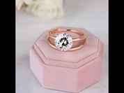 Gorgeous Round Cut Morganite Pink Wedding Set