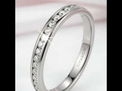 2mm Titanium Eternity Diamond Wedding Band