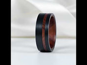 Solid Wood Titanium Steel Ring Men's Ring