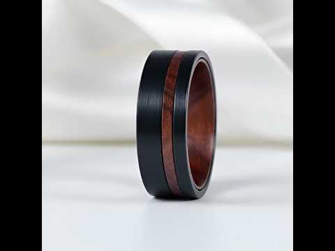 Solid Wood Titanium Steel Ring Men's Ring