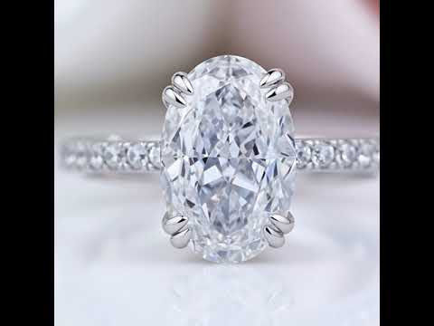 Gorgeous Unique Oval Cut Simulated Diamond Option Engagement Ring