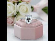 Brilliant Oval-Cut Diamond Hidden Halo Engagement Ring