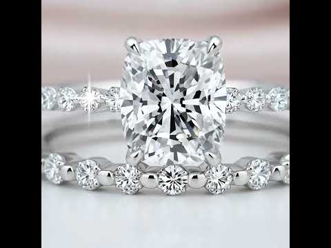 2.0 Carat Cushion Cut Diamond Option Ring Set