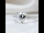 2.0 Ct Heart Cut D Color Diamond Option Engagement Ring