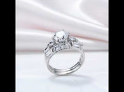 2.0 Ct Diamond 2-Pc Vintage Style Engagement Ring Set