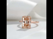 Elegant Rose Gold Champagne Engagement Ring