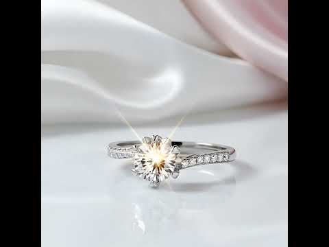 1Ct VVS1 Snowflake Diamond Engagement Ring
