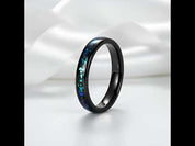 Galaxy Opal Inlay Men's Tungsten Wedding Band