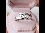 Three Stones 4mm Diamond Engagement Ring