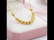 18k Yellow Gold Ball Pendant Necklace