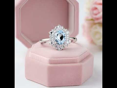 Classic Oval Gemstone with Diamond Option Ring