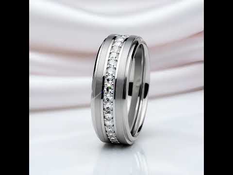 8mm Men's Tungsten Carbide Wedding Band