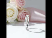 0.7Ct VVS1 Half Eternity Band Diamond Wedding Ring