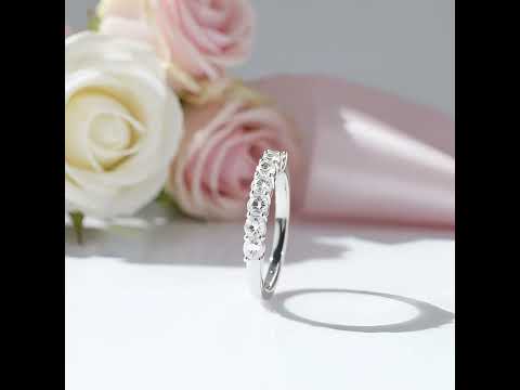 0.7Ct VVS1 Half Eternity Band Diamond Wedding Ring
