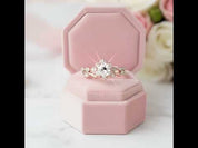 Flower 14k Rose Gold 0.5 Ct Round Cut Diamond Option Engagement Ring