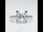 1-3ct Round Cut D Color Diamond Option Cow Head Engagement Ring