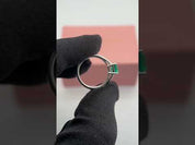 2.0 Ct Colombian Cultivated Emerald Engagement Ring