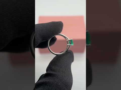 2.0 Ct Colombian Cultivated Emerald Engagement Ring