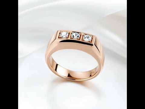 Three Stones Diamond Men's Wedding Band