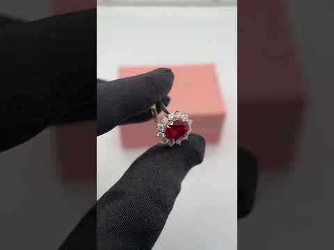 Solid 14k Yellow Gold 3.0 Ct Ruby with Diamond Option Engagement Ring