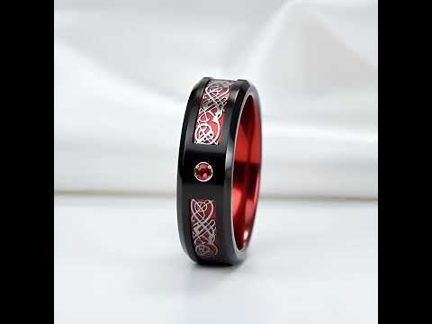 Classic Red Polish Classic Tungsten Carbide Ring