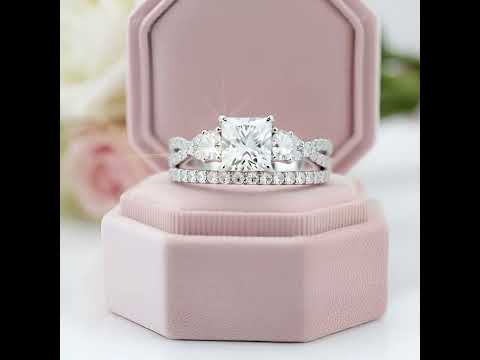 Princess Cut Diamond Ring Set