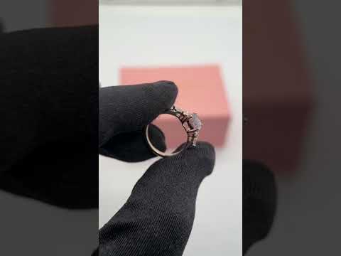 Vintage 14k Rose Gold 1.5 Ct Oval Cut Alexandrite Engagement Ring