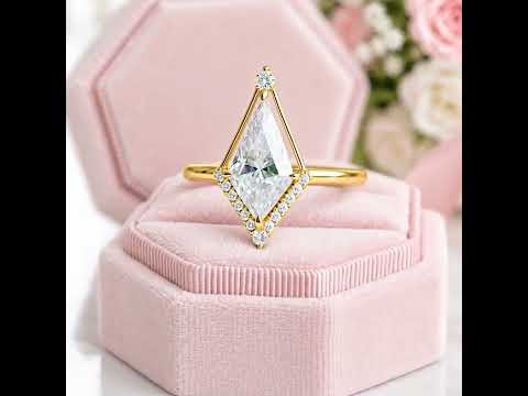 Kite Cut Diamond Option Engagement Ring