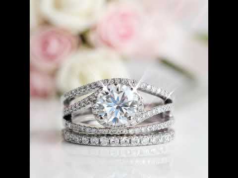1.2 Ct Round Diamond Option Engagement Ring Set