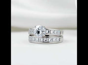 1.8 Ct Round Diamond Engagement Ring Set
