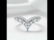 Marquise Cut Diamond Option Crown Wedding Band