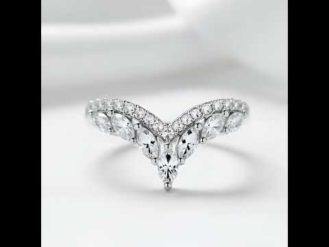 Marquise Cut Diamond Option Crown Wedding Band
