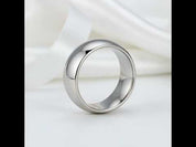 Classic 8mm Dome Tungsten Carbide Wedding Band