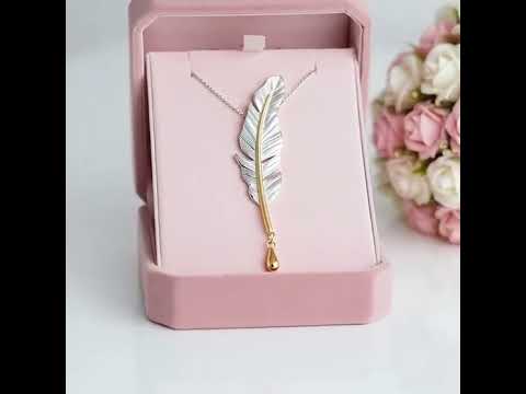 Vintage Long Goose Feather Necklace