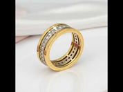 Two-Tone Eternity Diamond Option Men's Wedding Band
