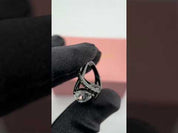 Only You- 1.5 Carat Pear Cut Diamond Option Skull & Roses Wedding Ring