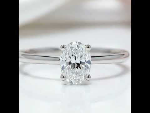 1.0 ct 5*7mm Oval-cut Diamond Option Engagement Ring