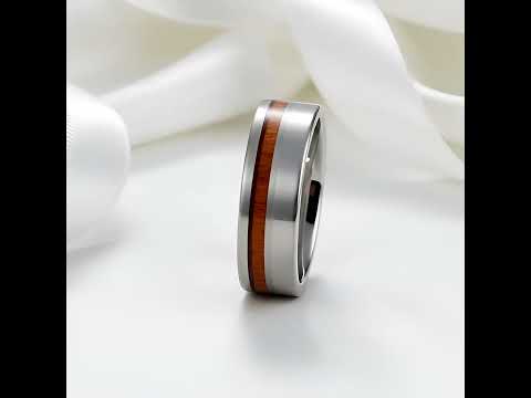 Wood Titanium Men's Wedding Band