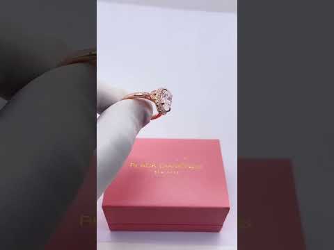 Rose Gold 2.0 Carat Oval Cut Engagement Ring
