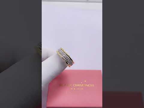 Two-Tone Eternity Diamond Option Men's Wedding Band