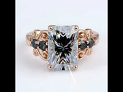 5.5ct Gray Certified Moissanite Engagement Ring