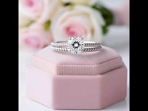 2-PC Twisted Band Solitaire Diamond Option Engagement Ring Set