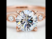 Rose Gold 1.0 ct Round Cut Diamond Promise Ring
