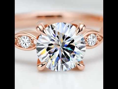 Rose Gold 1.0 ct Round Cut Diamond Promise Ring