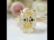 Yellow Gold Oval Cut Diamond Engagement Ring