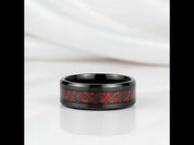 Celtic Dragon Men's 8mm Tungsten Wedding Band